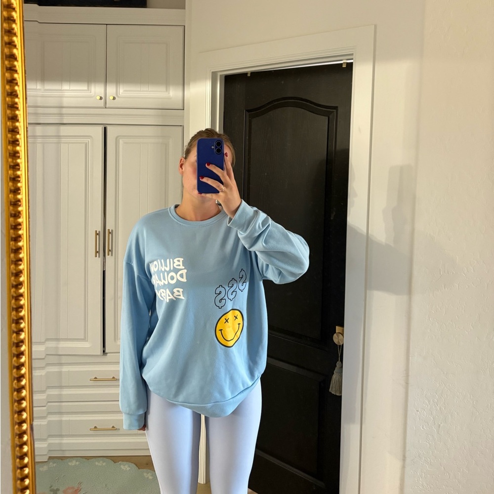 Blue sweatshirt